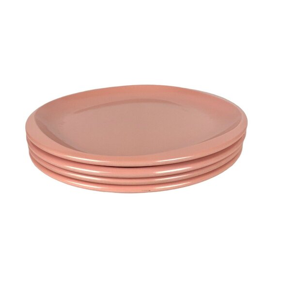 Bootonware Salad Plates Set Of 4 Melmac Melamine Bon Bon Pink Mid-Century Modern - Picture 2 of 4